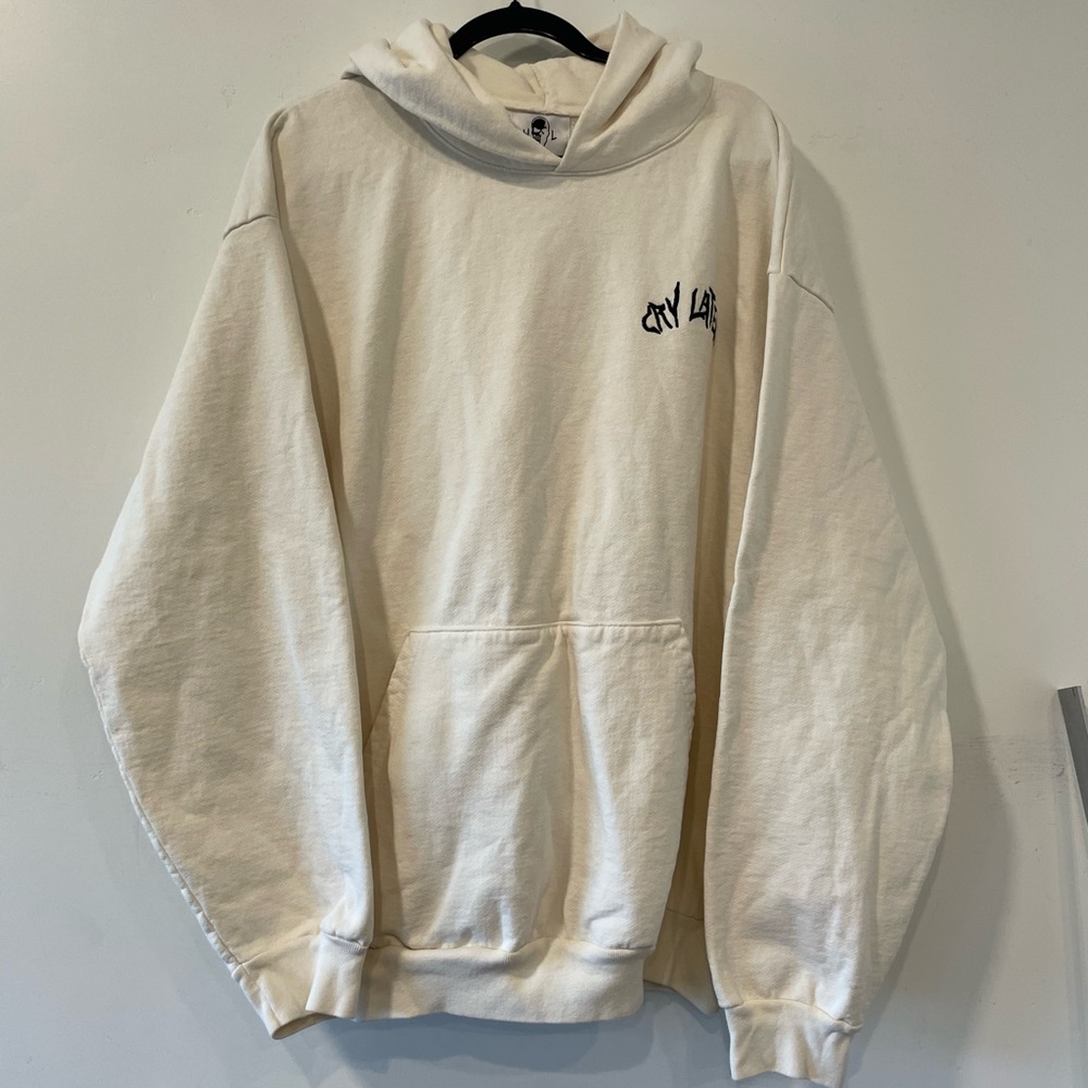 Warren Lotas Cry Later White Don't Cry Now Reaper Hoodie Size 2XL